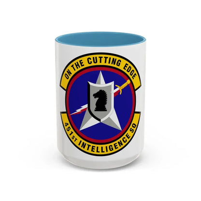 451 Intelligence Squadron ACC (U.S. Air Force) Accent Coffee Mug 15oz Light Blue - Go Mug Yourself