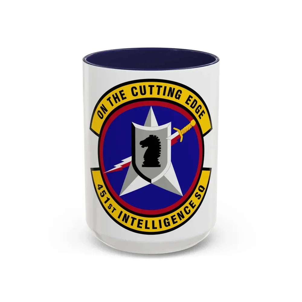 451 Intelligence Squadron ACC (U.S. Air Force) Accent Coffee Mug 15oz Navy - Go Mug Yourself