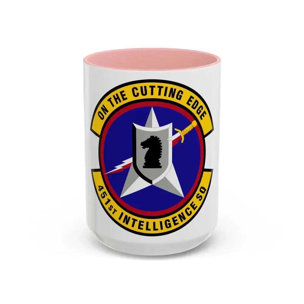 451 Intelligence Squadron ACC (U.S. Air Force) Accent Coffee Mug 15oz Pink - Go Mug Yourself