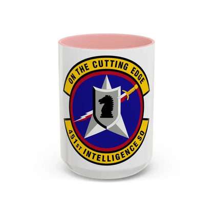 451 Intelligence Squadron ACC (U.S. Air Force) Accent Coffee Mug 15oz Pink - Go Mug Yourself