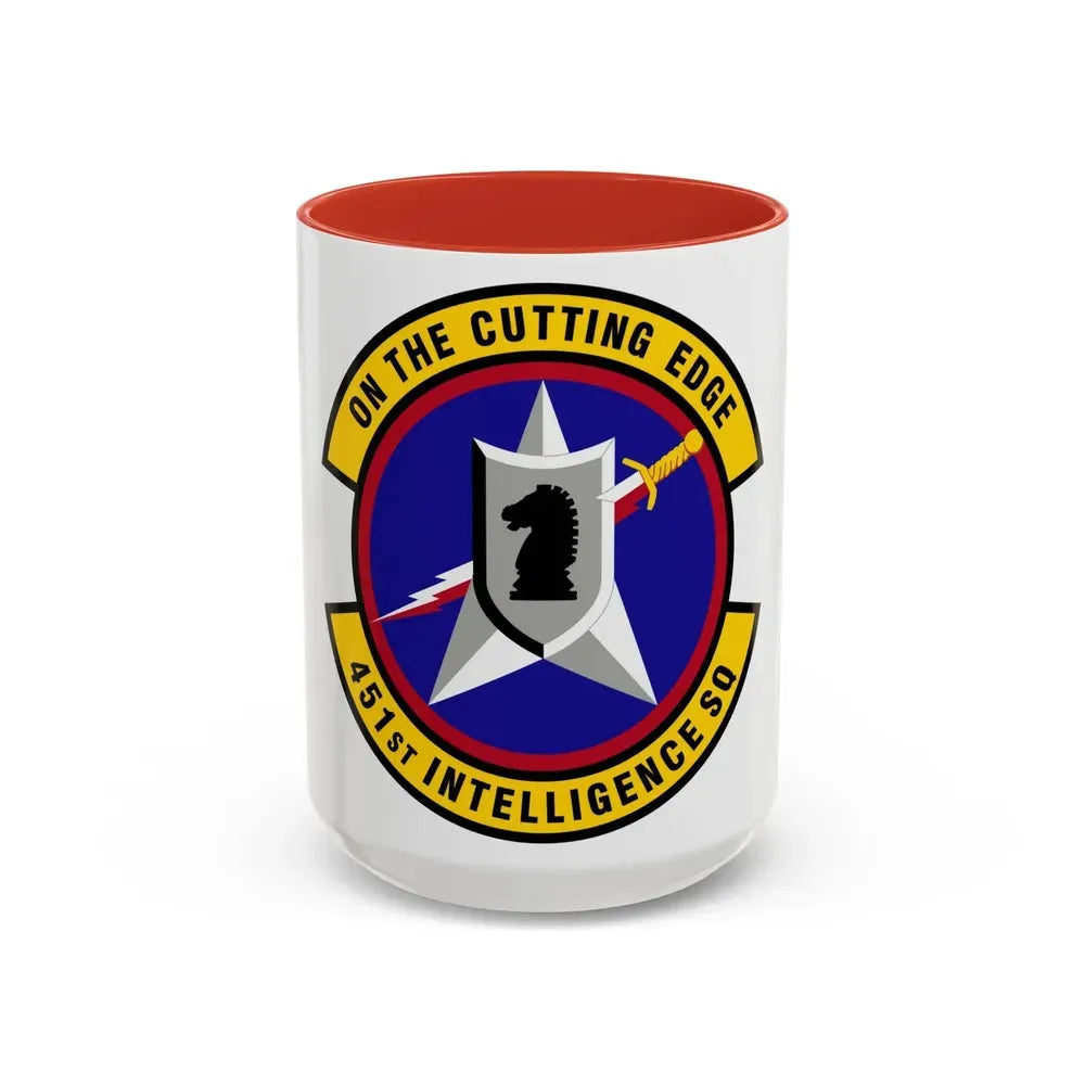 451 Intelligence Squadron ACC (U.S. Air Force) Accent Coffee Mug 15oz Red - Go Mug Yourself