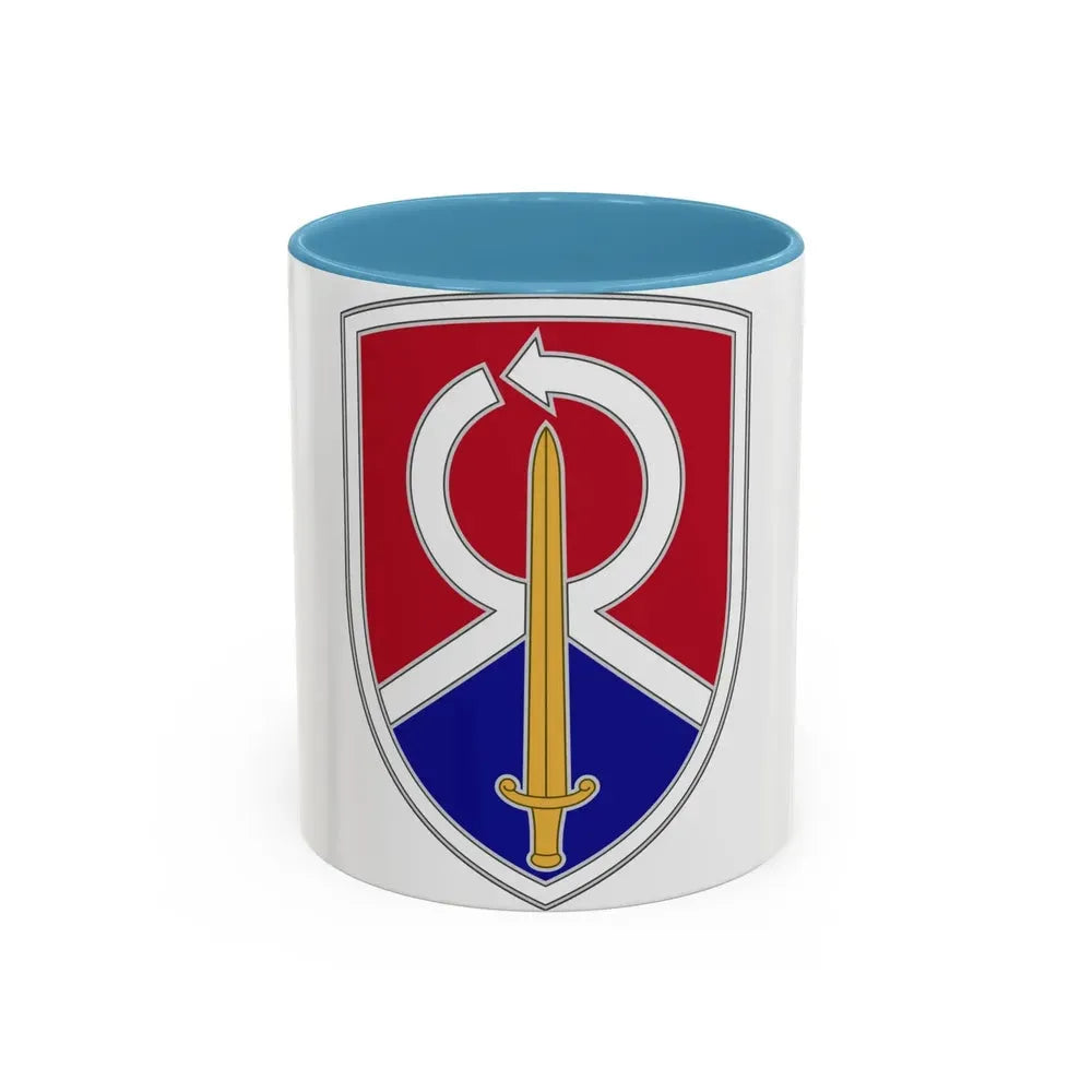 451 Sustainment Command 2 (U.S. Army) Accent Coffee Mug 11oz Light Blue - Go Mug Yourself