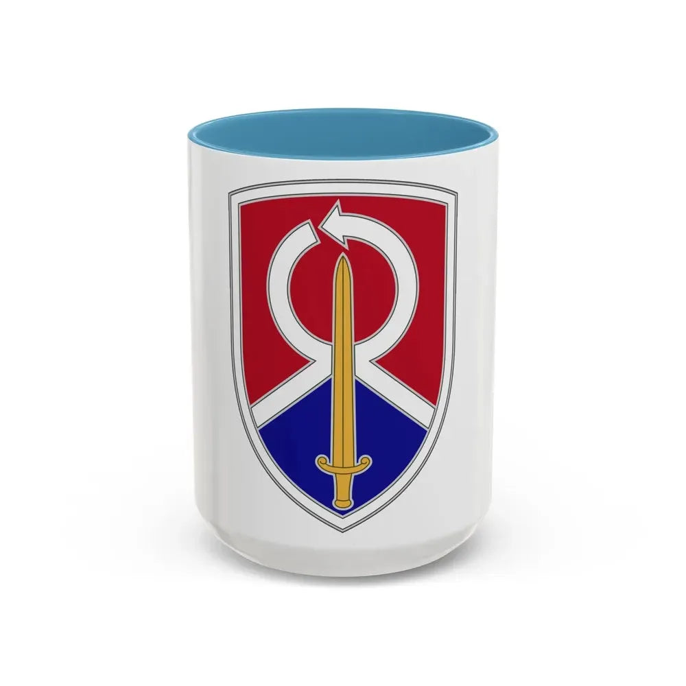 451 Sustainment Command 2 (U.S. Army) Accent Coffee Mug 15oz Light Blue - Go Mug Yourself