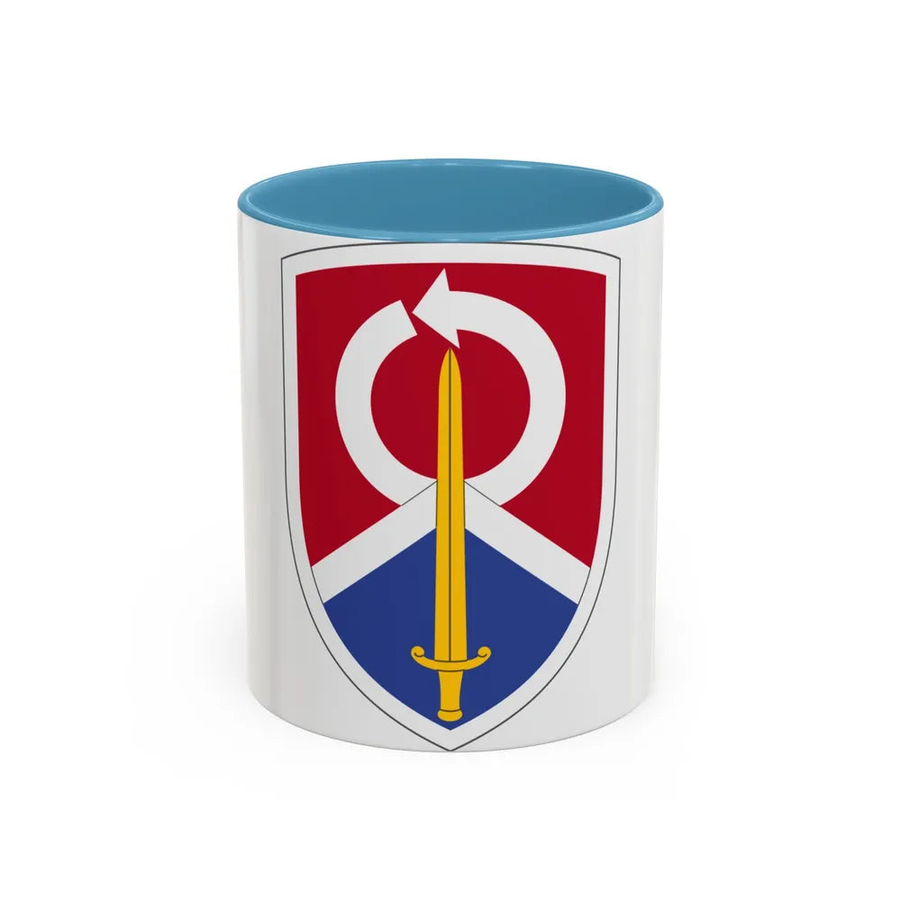 451 Sustainment Command (U.S. Army) Accent Coffee Mug-11oz-Light Blue-Go Mug Yourself