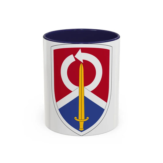 451 Sustainment Command (U.S. Army) Accent Coffee Mug-11oz-Navy-Go Mug Yourself