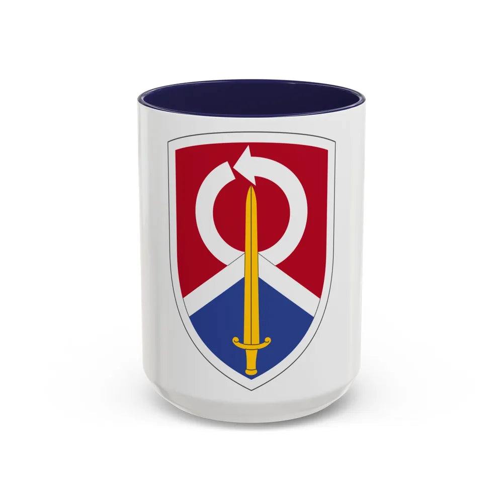 451 Sustainment Command (U.S. Army) Accent Coffee Mug-15oz-Navy-Go Mug Yourself