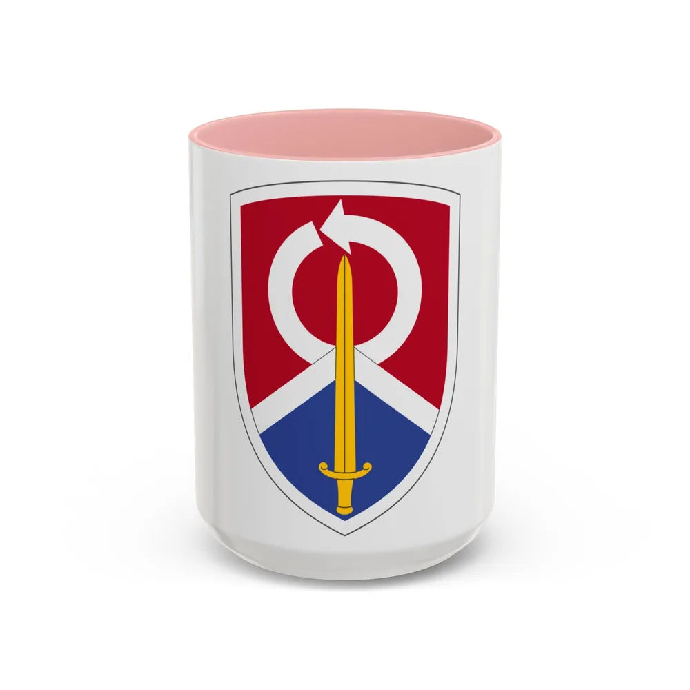 451 Sustainment Command (U.S. Army) Accent Coffee Mug-15oz-Pink-Go Mug Yourself