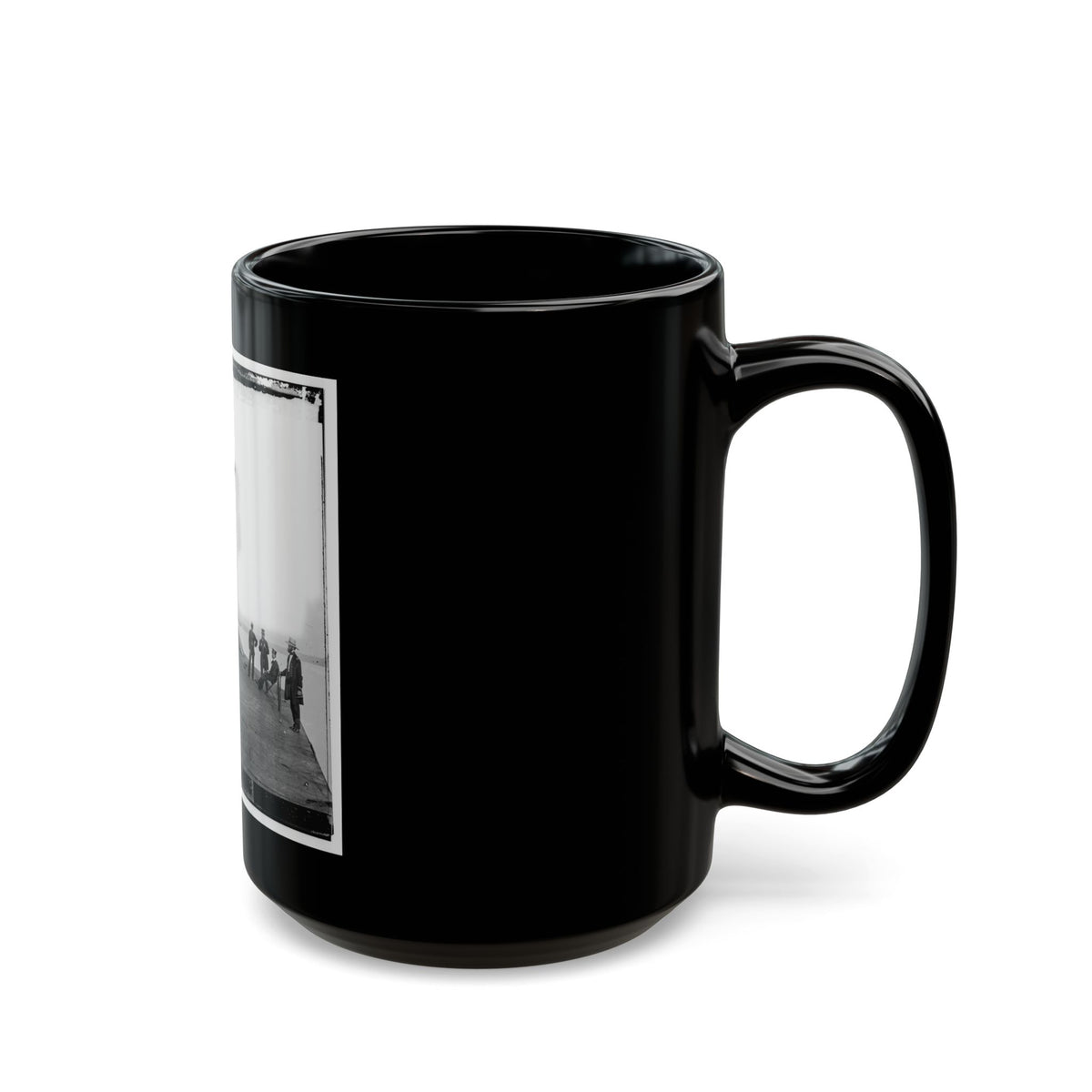 James River, Va. Deck And Turret Of U.S.S. Monitor Seen From The Bow (I.E. Stern) (U.S. Civil War) Black Coffee Mug