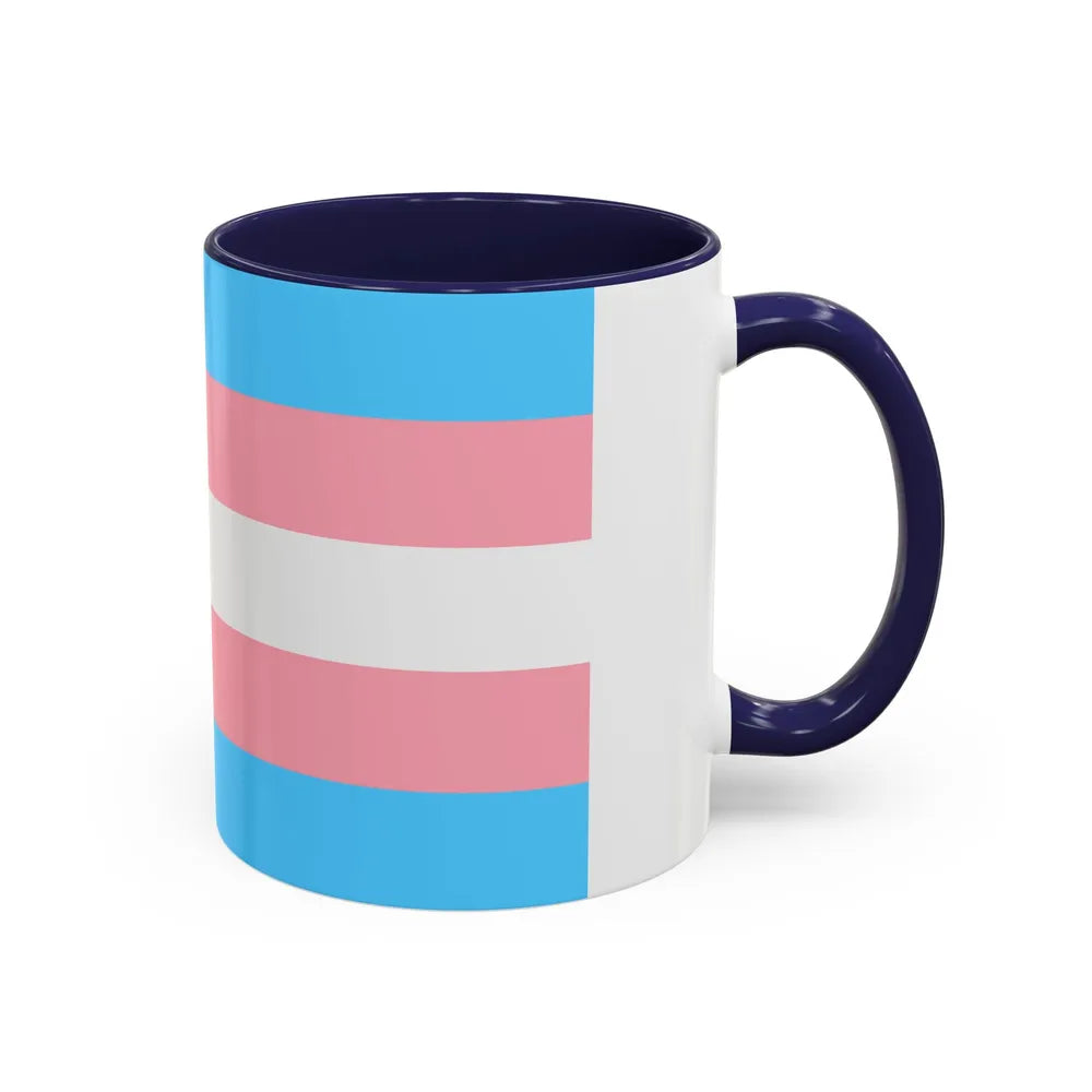 Transgender Pride Flag - Accent Coffee Mug-Go Mug Yourself