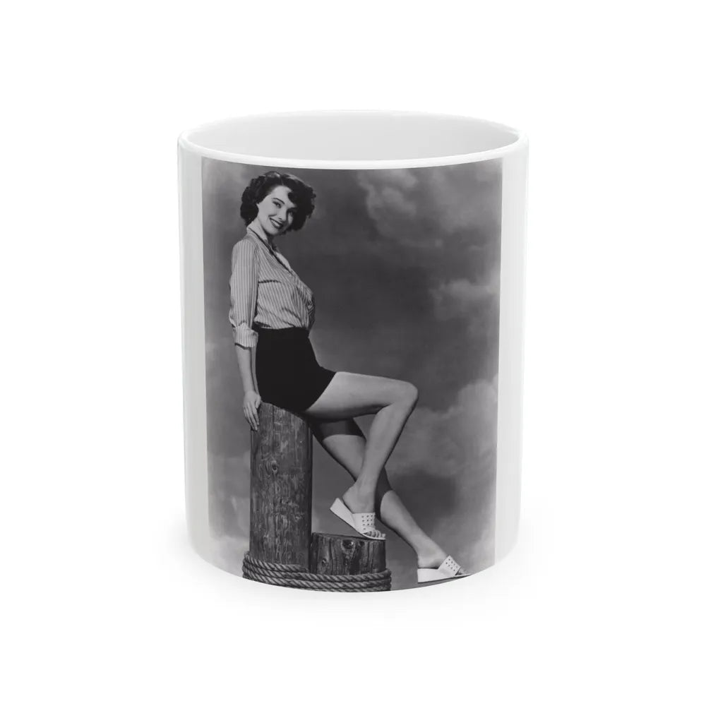 Julia Adams #58 - 8x10 Leggy Cheesecake Photo Re-Print from Irving Klaw Negative (Vintage Female Icon) White Coffee Mug-11oz-Go Mug Yourself