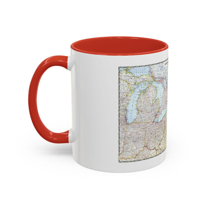 USA - Northeastern (1945) (Map) Accent Coffee Mug