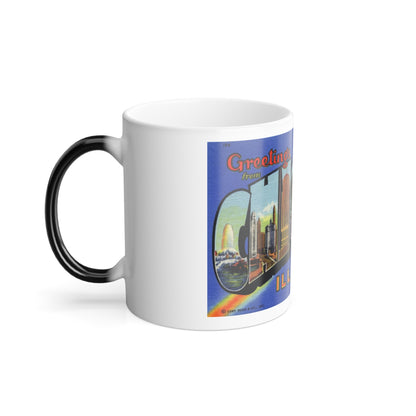 Greetings from Chicago Illinois (Greeting Postcards) Color Changing Mug 11oz