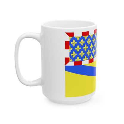 Drapeau de l'Yonne France 2 - Mug à café blanc