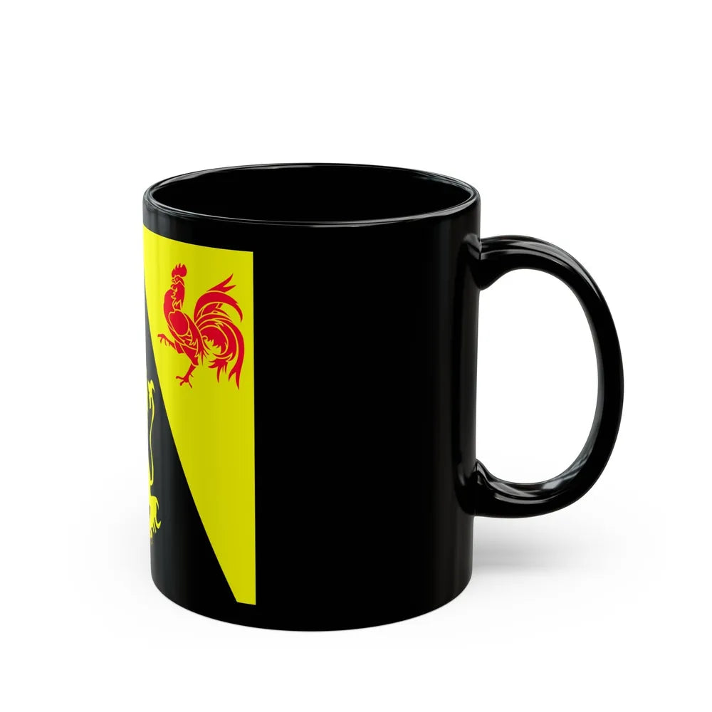 Flag of Walloon Brabant Belgium - Black Coffee Mug-Go Mug Yourself