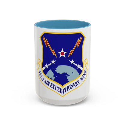 451st Air Expeditionary Wing (U.S. Air Force) Accent Coffee Mug 15oz Light Blue - Go Mug Yourself