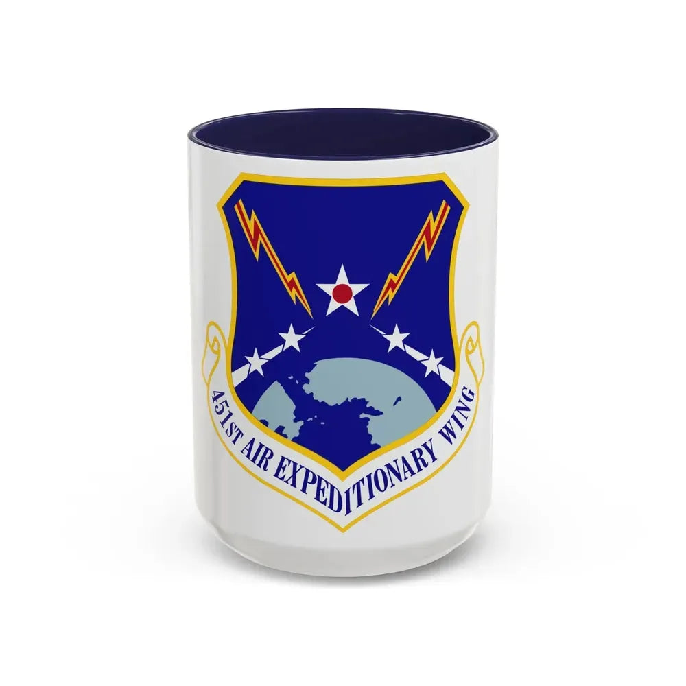 451st Air Expeditionary Wing (U.S. Air Force) Accent Coffee Mug 15oz Navy - Go Mug Yourself