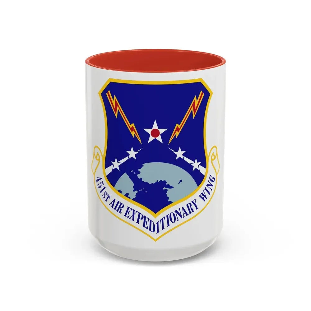 451st Air Expeditionary Wing (U.S. Air Force) Accent Coffee Mug 15oz Red - Go Mug Yourself