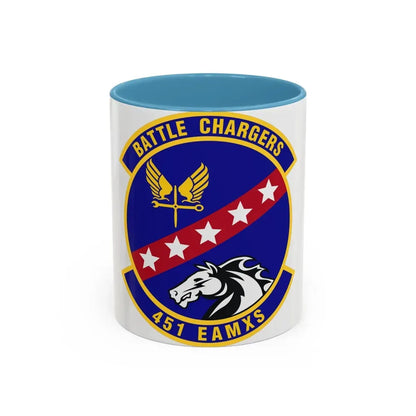 451st Expeditionary Aircraft Maintenance Squadron (U.S. Air Force) Accent Coffee Mug 11oz Light Blue - Go Mug Yourself