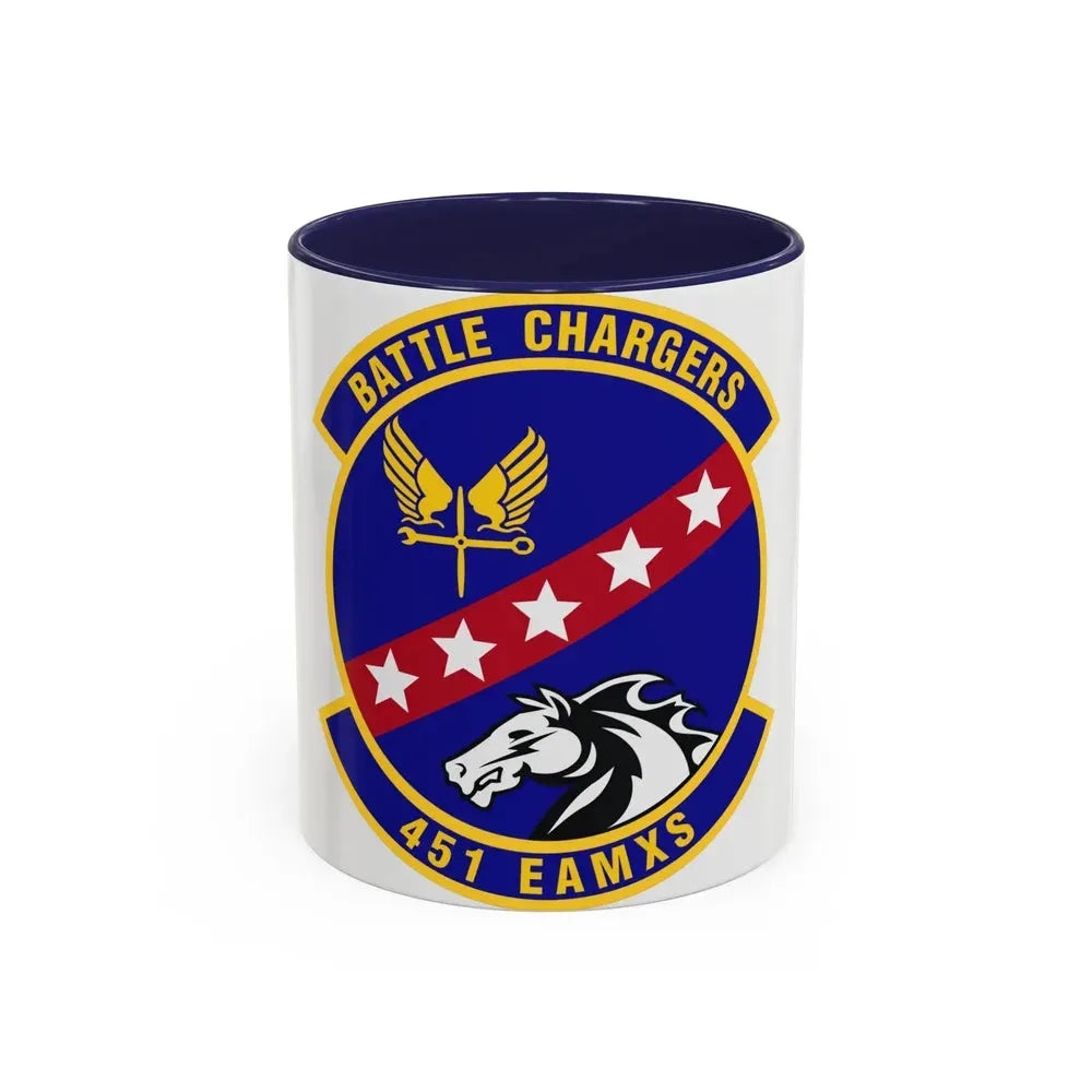 451st Expeditionary Aircraft Maintenance Squadron (U.S. Air Force) Accent Coffee Mug 11oz Navy - Go Mug Yourself