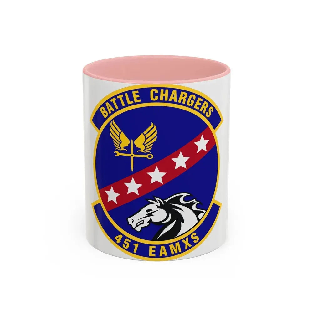 451st Expeditionary Aircraft Maintenance Squadron (U.S. Air Force) Accent Coffee Mug 11oz Pink - Go Mug Yourself