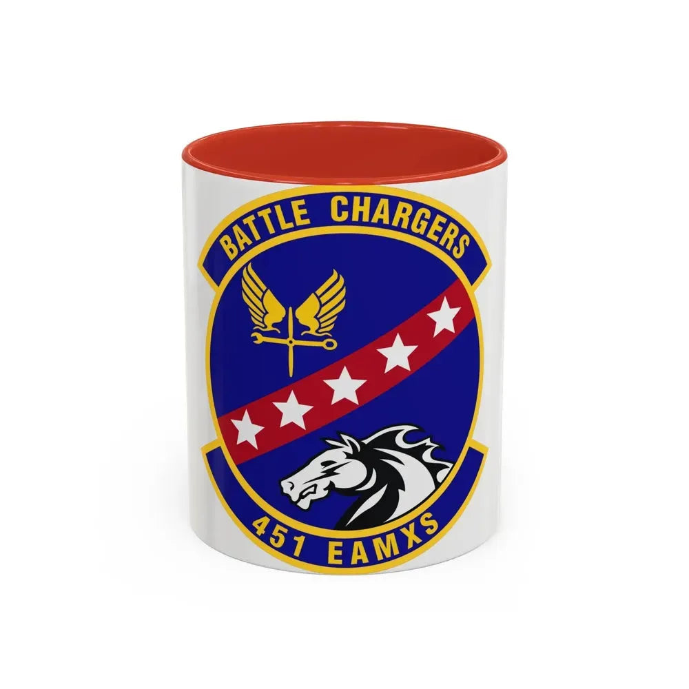 451st Expeditionary Aircraft Maintenance Squadron (U.S. Air Force) Accent Coffee Mug 11oz Red - Go Mug Yourself
