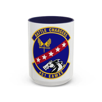 451st Expeditionary Aircraft Maintenance Squadron (U.S. Air Force) Accent Coffee Mug 15oz Navy - Go Mug Yourself