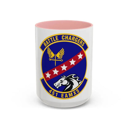 451st Expeditionary Aircraft Maintenance Squadron (U.S. Air Force) Accent Coffee Mug 15oz Pink - Go Mug Yourself