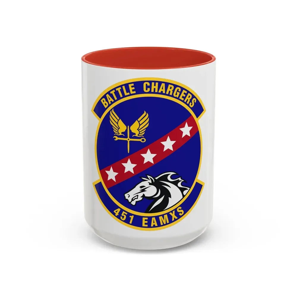 451st Expeditionary Aircraft Maintenance Squadron (U.S. Air Force) Accent Coffee Mug 15oz Red - Go Mug Yourself