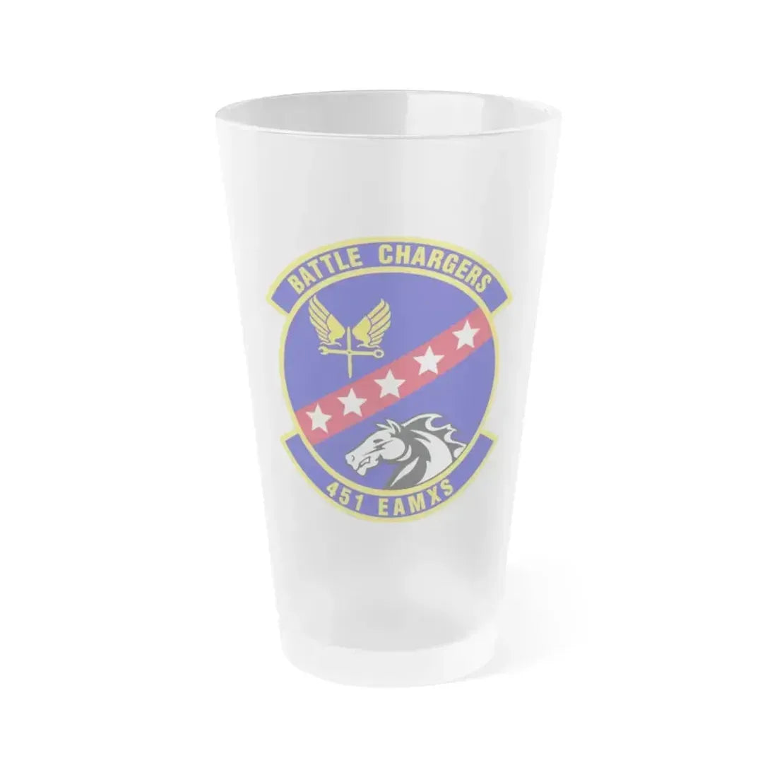 451st Expeditionary Aircraft Maintenance Squadron (U.S. Air Force) Frosted Pint Glass 16oz 16oz Frosted - Go Mug Yourself