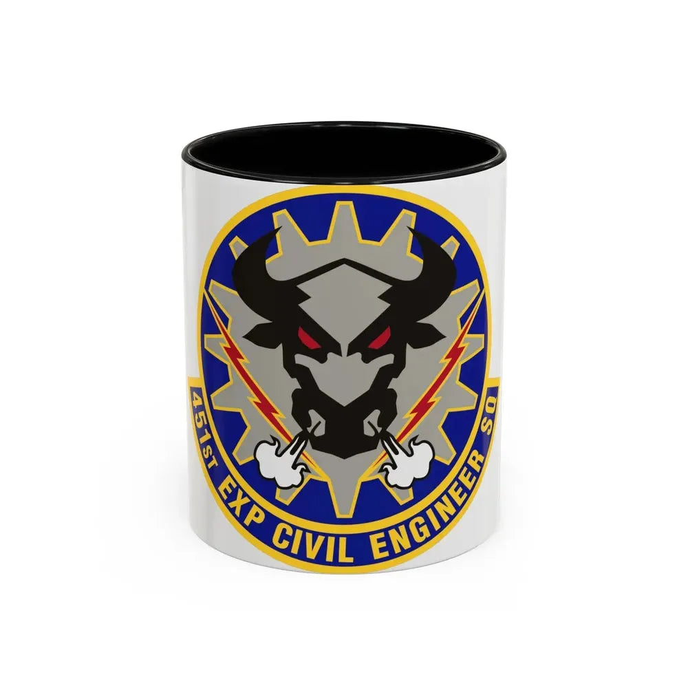 451st Expeditionary Civil Engineer Squadron (U.S. Air Force) Accent Coffee Mug 11oz Black - Go Mug Yourself