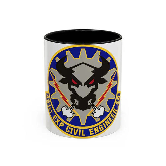 451st Expeditionary Civil Engineer Squadron (U.S. Air Force) Accent Coffee Mug 11oz Black - Go Mug Yourself