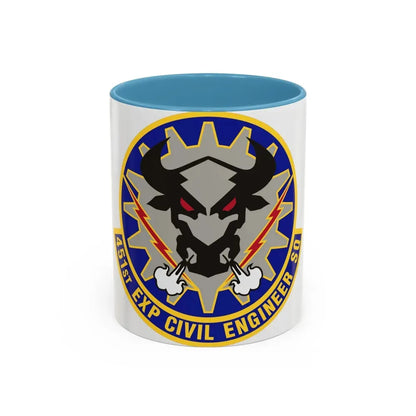 451st Expeditionary Civil Engineer Squadron (U.S. Air Force) Accent Coffee Mug 11oz Light Blue - Go Mug Yourself