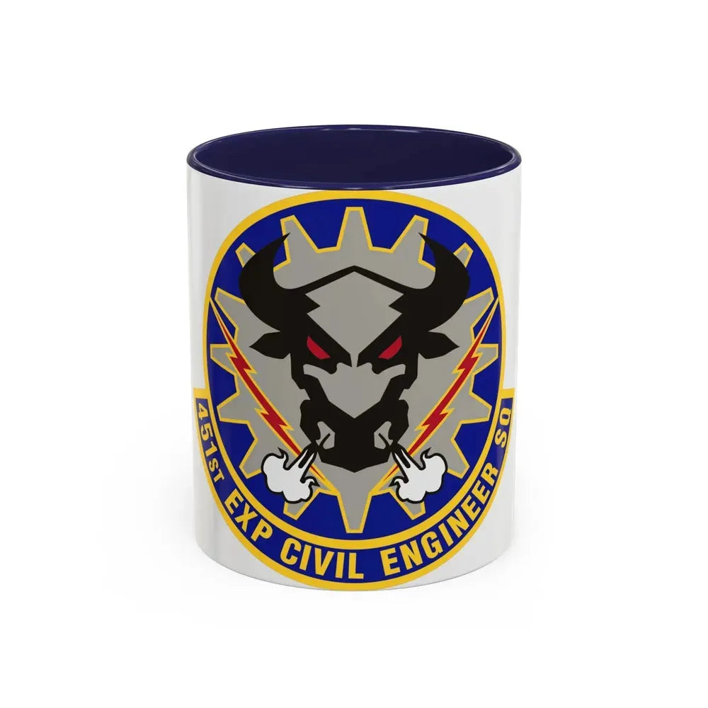451st Expeditionary Civil Engineer Squadron (U.S. Air Force) Accent Coffee Mug 11oz Navy - Go Mug Yourself