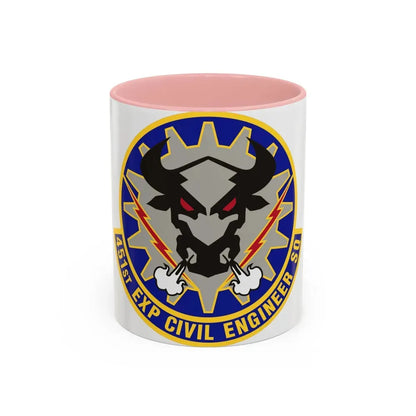 451st Expeditionary Civil Engineer Squadron (U.S. Air Force) Accent Coffee Mug 11oz Pink - Go Mug Yourself