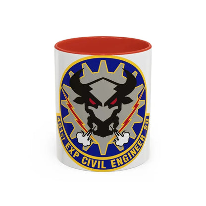 451st Expeditionary Civil Engineer Squadron (U.S. Air Force) Accent Coffee Mug 11oz Red - Go Mug Yourself