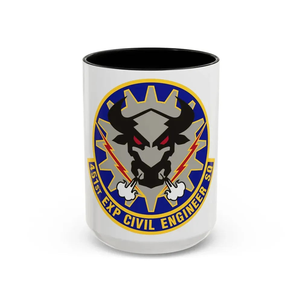 451st Expeditionary Civil Engineer Squadron (U.S. Air Force) Accent Coffee Mug 15oz Black - Go Mug Yourself