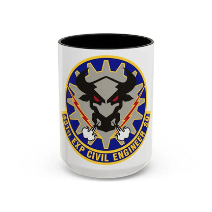 451st Expeditionary Civil Engineer Squadron (U.S. Air Force) Accent Coffee Mug 15oz Black - Go Mug Yourself