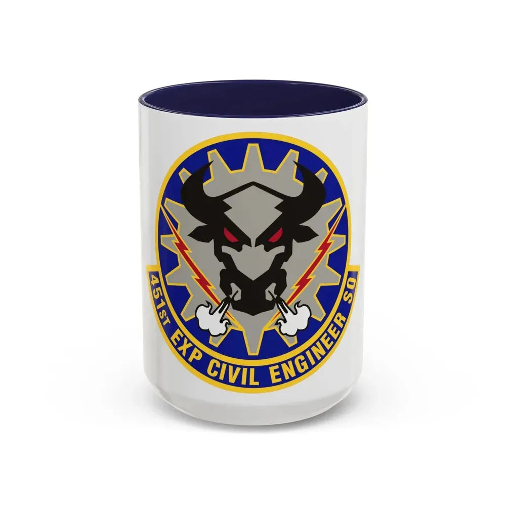 451st Expeditionary Civil Engineer Squadron (U.S. Air Force) Accent Coffee Mug 15oz Navy - Go Mug Yourself