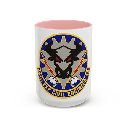 451st Expeditionary Civil Engineer Squadron (U.S. Air Force) Accent Coffee Mug 15oz Pink - Go Mug Yourself