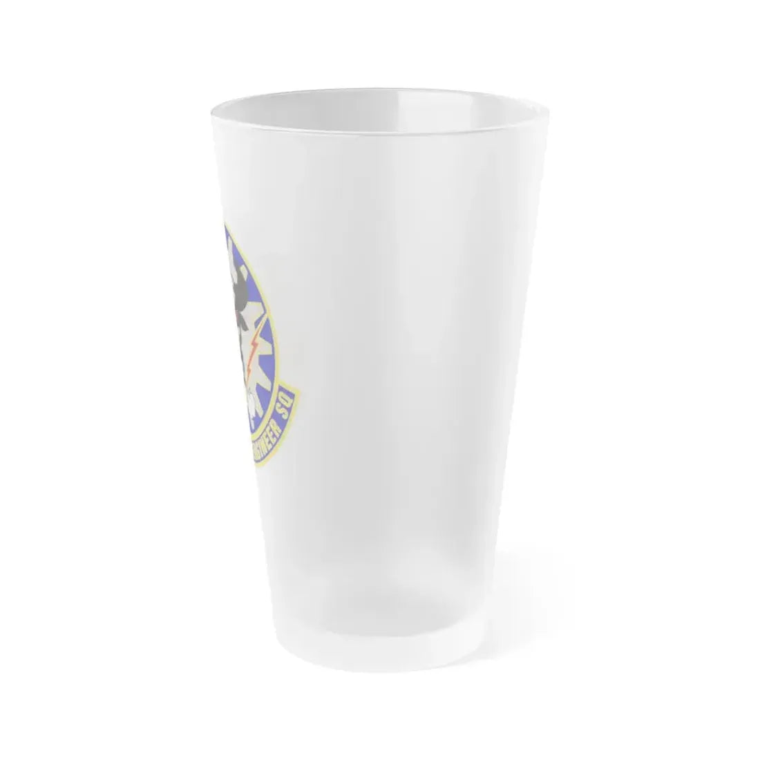 451st Expeditionary Civil Engineer Squadron (U.S. Air Force) Frosted Pint Glass 16oz - Go Mug Yourself