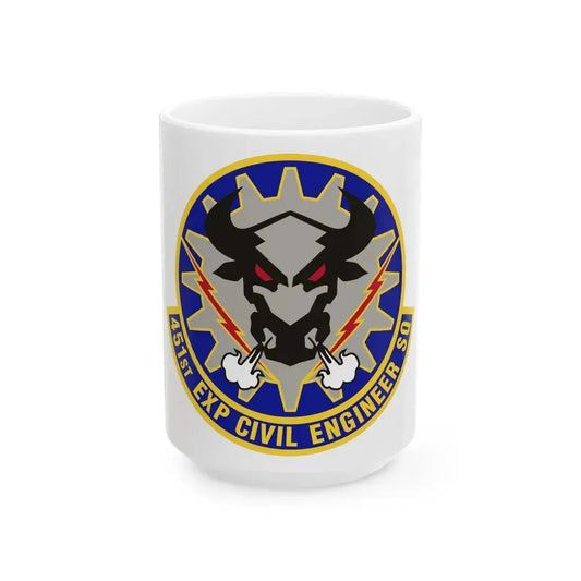 451st Expeditionary Civil Engineer Squadron (U.S. Air Force) White Coffee Mug 15oz - Go Mug Yourself