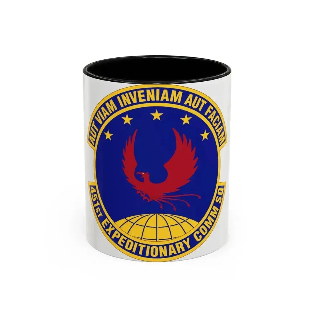 451st Expeditionary Communications Squadron (U.S. Air Force) Accent Coffee Mug 11oz Black - Go Mug Yourself