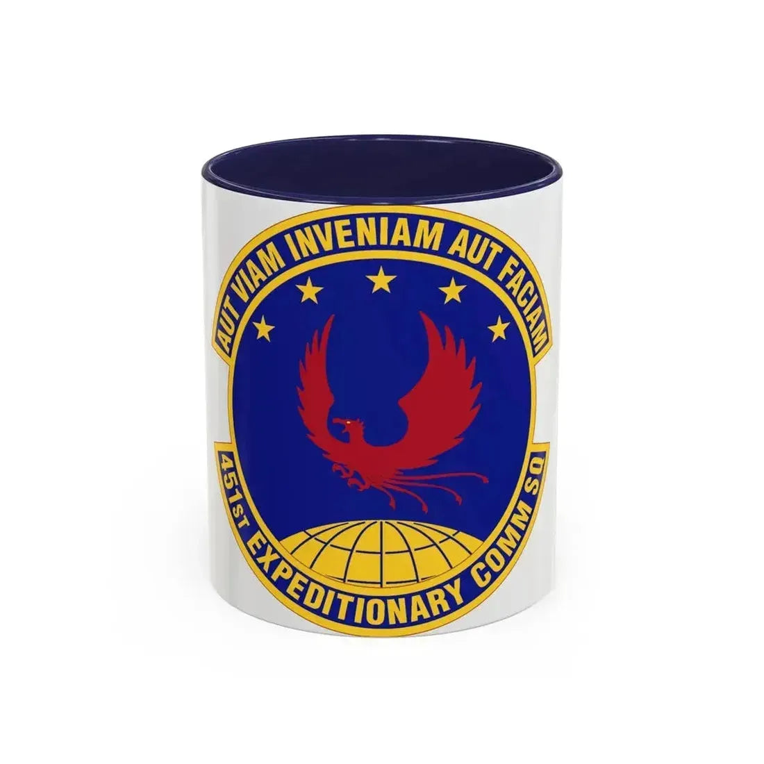 451st Expeditionary Communications Squadron (U.S. Air Force) Accent Coffee Mug 11oz Navy - Go Mug Yourself