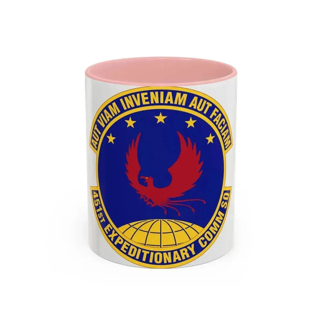 451st Expeditionary Communications Squadron (U.S. Air Force) Accent Coffee Mug 11oz Pink - Go Mug Yourself