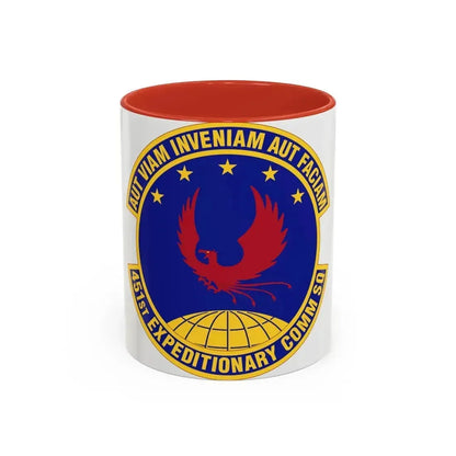 451st Expeditionary Communications Squadron (U.S. Air Force) Accent Coffee Mug 11oz Red - Go Mug Yourself