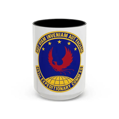 451st Expeditionary Communications Squadron (U.S. Air Force) Accent Coffee Mug 15oz Black - Go Mug Yourself