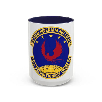 451st Expeditionary Communications Squadron (U.S. Air Force) Accent Coffee Mug 15oz Navy - Go Mug Yourself