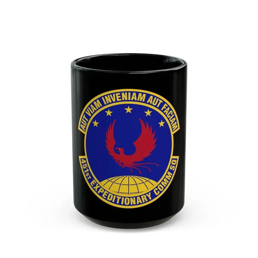 451st Expeditionary Communications Squadron (U.S. Air Force) Black Coffee Mug 15oz - Go Mug Yourself