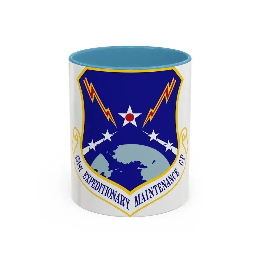 451st Expeditionary Maintenance Group (U.S. Air Force) Accent Coffee Mug 11oz Light Blue - Go Mug Yourself