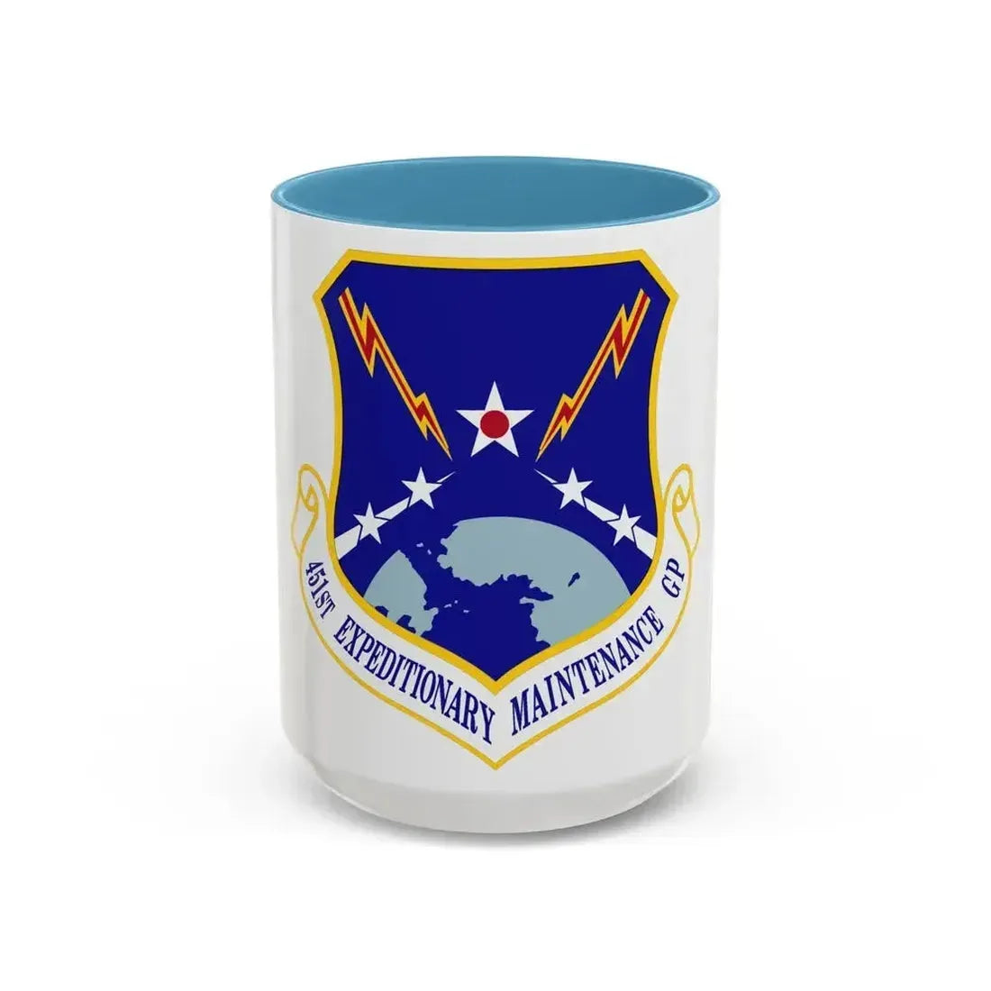 451st Expeditionary Maintenance Group (U.S. Air Force) Accent Coffee Mug 15oz Light Blue - Go Mug Yourself